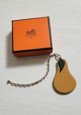 hermes pear keychain